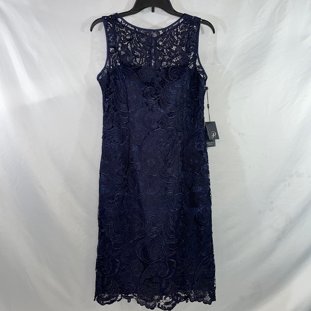 Adrianna Papell Navy Lace Dress